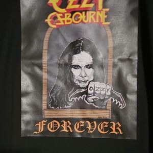 Hand Drawn & Printed, Ozzy Osbourne Black Graphic Tee